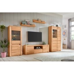 Home affaire Wohnwand Burani, (Set, 4-St), teilmassives Holz