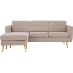 Home affaire Ecksofa Brest, mit Knopfheftung und Steppung im Rücken, geradliniges Design