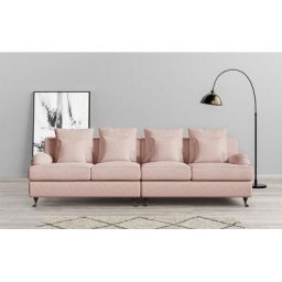 Guido Maria Kretschmer Home&Living Big-Sofa NORIN, 2 Teile, zwei Fußarten: vorne - Rollen, hinten - Holzfüße