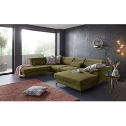 sit&more Wohnlandschaft, 12 cm Fußhöhe, Sitztiefenverstellung, wahlweise in 2 Fußfarben