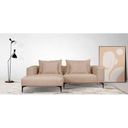 Guido Maria Kretschmer Home&Living Ecksofa BENTE, wahlweise Recamiere links oder rechts, mit schwarzen Metallfüßen