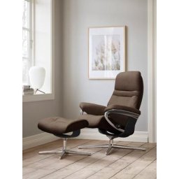 Stressless® Relaxsessel Sunrise, mit Cross Base, Größe S, M & L, Holzakzent Schwarz