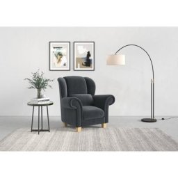 Home affaire Ohrensessel Queenie Ohrenseesel (1-St), mit softem, weichem Sitzkomfort und zeitlosem Design