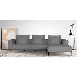 Guido Maria Kretschmer Home&Living Ecksofa BENTE, wahlweise Recamiere links oder rechts, mit schwarzen Metallfüßen