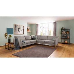 Home affaire Ecksofa Marseille, gleichschenklig, aus Eiche-Massivholz Beinen, verschiedene Bezüge