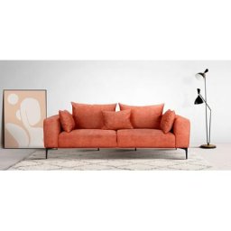 Guido Maria Kretschmer Home&Living 3-Sitzer BENTE, mit schwarzen Metallfüßen