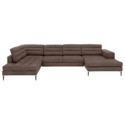 Home affaire Wohnlandschaft Brandwood, Bettfunktion (371cm x 88cm x 210cm) oder ohne (351cm x 88 cm x 210cm)