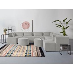 GALA Ecksofa Rue Ginoux, 8 Teile, zusammengesetzt aus Modulen, in vielen Bezugsqualitäten und Farben