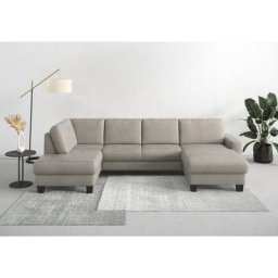 Home affaire Wohnlandschaft Summer, mit oder ohne Bettfunktion und Bettkasten, wengefarbene Holzfüße