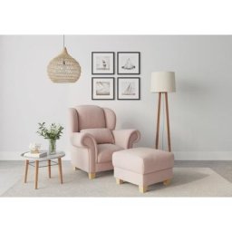 Home affaire Ohrensessel Queenie Ohrenseesel (1-St), mit softem, weichem Sitzkomfort und zeitlosem Design