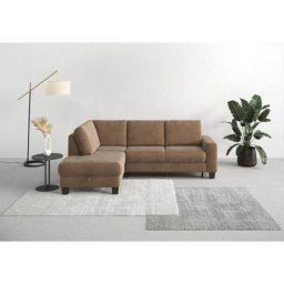 Home affaire Ecksofa Summer, mit Ottomane, mit oder ohne Bettfunktion und Bettkasten, Cord-Bezug