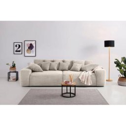 Home affaire Big-Sofa Riveo, Boxspringfederung, Breite 302 cm, Lounge Sofa mit vielen losen Kissen