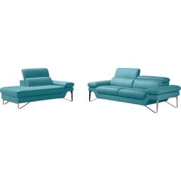 Egoitaliano Polstergarnitur Princess, Set aus 2,5 Sitzer und Ottomane, Kopfstützen manuell verstellbar