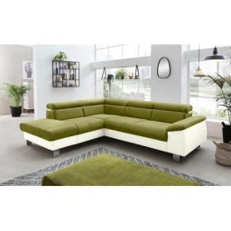 COTTA Polstergarnitur Komaris, (Set), Set: bestehend aus Ecksofa und Hocker, Kopfteilverstellung