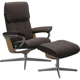 Stressless® Fußhocker Admiral, mit Cross Base, Größe M & L, Holzakzent Eiche