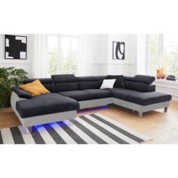 COTTA Wohnlandschaft Komaris, inklusive Kopfteilverstellung, wahlweise mit Bettfunktion und RGB-LED