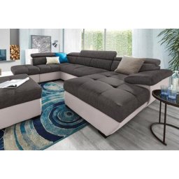 COTTA Polstergarnitur, (Set), Set: bestehend aus Wohnlandschaft und Hocker, wahlweise Bettfunktion