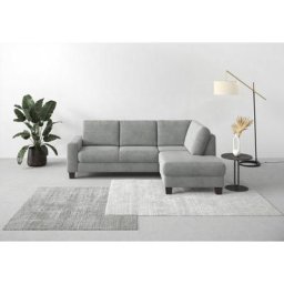 Home affaire Ecksofa Summer, mit Ottomane, mit oder ohne Bettfunktion und Bettkasten, Cord-Bezug