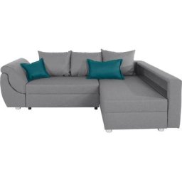 INOSIGN Ecksofa Zoja, wahlweise mit RGB-/LED-Beleuchtung im Regal, incl. 2 Zierkissen