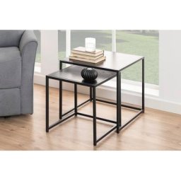 ACTONA GROUP Beistelltisch (Set, 2-St), Metallrahmen, Industrie-Look und quadratischer Form, Satz von 2 Stück