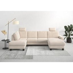 Home affaire Wohnlandschaft Summer, mit oder ohne Bettfunktion und Bettkasten, wengefarbene Holzfüße