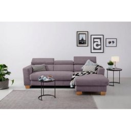 Home affaire Ecksofa, Polsterung für bis zu 140 kg pro Sitzfläche, incl. Kopfteilverstellung