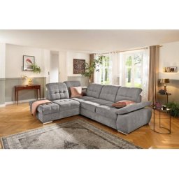 Home affaire Ecksofa Lotus Luxus, mit Ottomanenabschluß in vielen Varianten, belastbar bis ca. 140kg