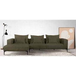 Guido Maria Kretschmer Home&Living Ecksofa BENTE, wahlweise Recamiere links oder rechts, mit schwarzen Metallfüßen