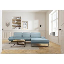 GALLERY M branded by Musterring Ecksofa Viola, mit Sitztiefenverstellung, mit Metallkufe, inklusive Nierenkissen