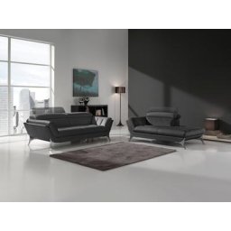 Egoitaliano Polstergarnitur Sueli, (Set), bestehend aus Sofa und Recamiere, Kopfteilverstellung, Bezug Leder