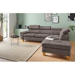 exxpo - sofa fashion Ecksofa, inklusive Kopfteilverstellung, wahlweise Bettfunktion und Bettkasten