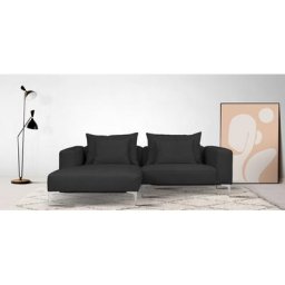 Guido Maria Kretschmer Home&Living Ecksofa JANTE, wahlweise Recamiere links oder rechts, mit Chromfüßen