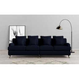 Guido Maria Kretschmer Home&Living Big-Sofa NORIN, 2 Teile, zwei Fußarten: vorne - Rollen, hinten - Holzfüße