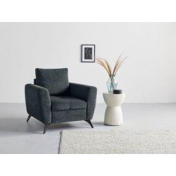 andas Sessel Lörby, auch mit Aqua clean-Bezug, feine Steppung im Sitzbereich, lose Kissen