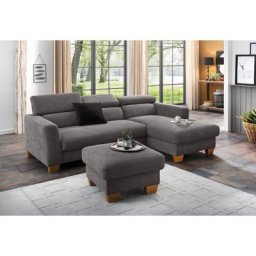 Home affaire Ecksofa, Polsterung für bis zu 140 kg pro Sitzfläche, incl. Kopfteilverstellung