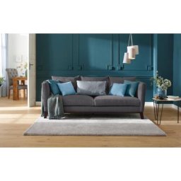 Home affaire 3-Sitzer Kim, mit Holzbeinen und vielen losen Kissen