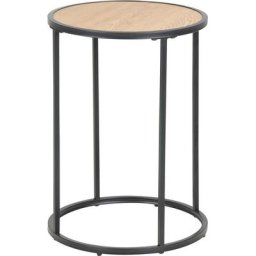 ACTONA GROUP Beistelltisch, Metallgestell im modernen Industrie-Look, rund, T: 40 x H: 55 cm