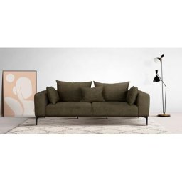 Guido Maria Kretschmer Home&Living 3-Sitzer BENTE, mit schwarzen Metallfüßen