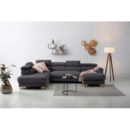 Home affaire Wohnlandschaft, mit Kopfteilverstellung, wahlweise mit Bettfunktion + Bettkasten