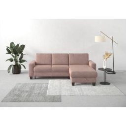 Home affaire Ecksofa Summer, mit Recamiere, mit oder ohne Bettfunktion und Bettkasten, Cord-Bezug