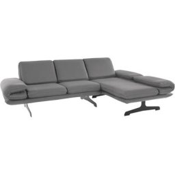 DOMO collection Ecksofa New York, wahlweise mit Arm- und Rückenfunktion, mit Kufenfüßen aus Metall