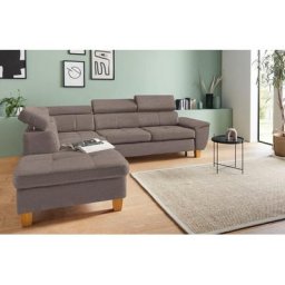 exxpo - sofa fashion Ecksofa, inklusive Kopfteilverstellung, wahlweise Bettfunktion und Bettkasten