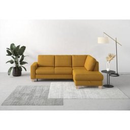 Home affaire Ecksofa Summer, mit Ottomane, wahlweise mit Bettfunktion und Bettkasten, Cord-Bezug