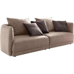 designwerk Big-Sofa New York, Breite 253 cm, mit schmaler Arm- und Rückenlehne