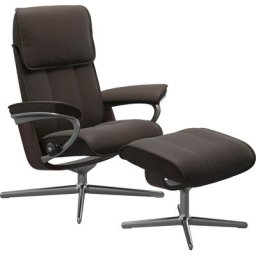 Stressless® Fußhocker Admiral, mit Cross Base, Größe M & L, Holzakzent Wenge