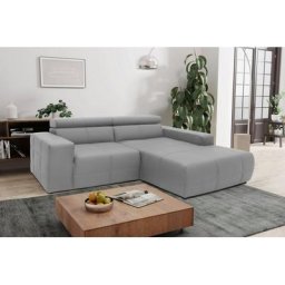 DOMO collection Ecksofa Brandon, Mit Kopfteilverstellung, auch in Leder