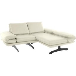 DOMO collection Ecksofa New York, wahlweise mit Arm- und Rückenfunktion, mit Kufenfüßen aus Metall