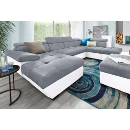 COTTA Polstergarnitur, (Set), Set: bestehend aus Wohnlandschaft und Hocker, wahlweise Bettfunktion