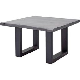MCA furniture Couchtisch Cartagena, Couchtisch Massivholz mit Baumkante und natürlichen Rissen und Löchern