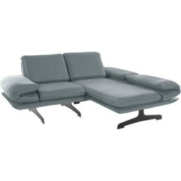 DOMO collection Ecksofa New York, wahlweise mit Arm- und Rückenfunktion, mit Kufenfüßen aus Metall